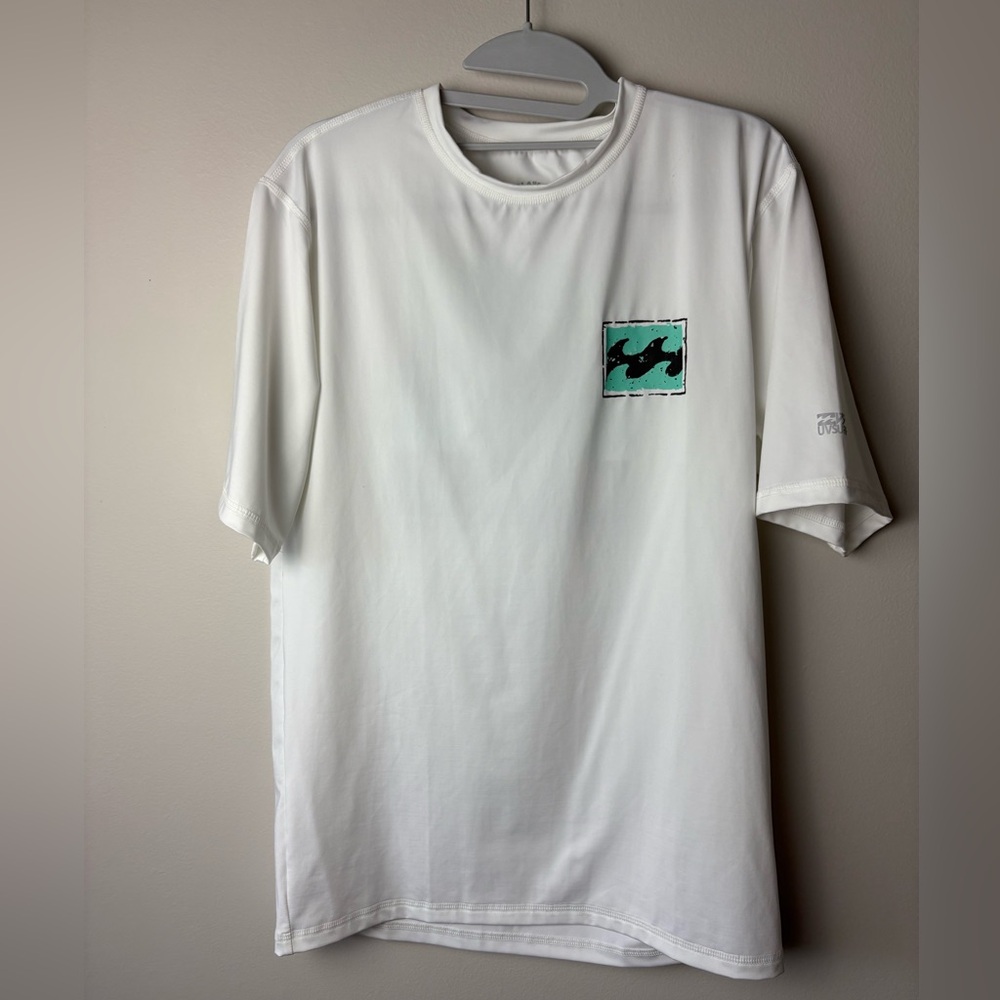 Billabong White Short Sleeve Rashguard